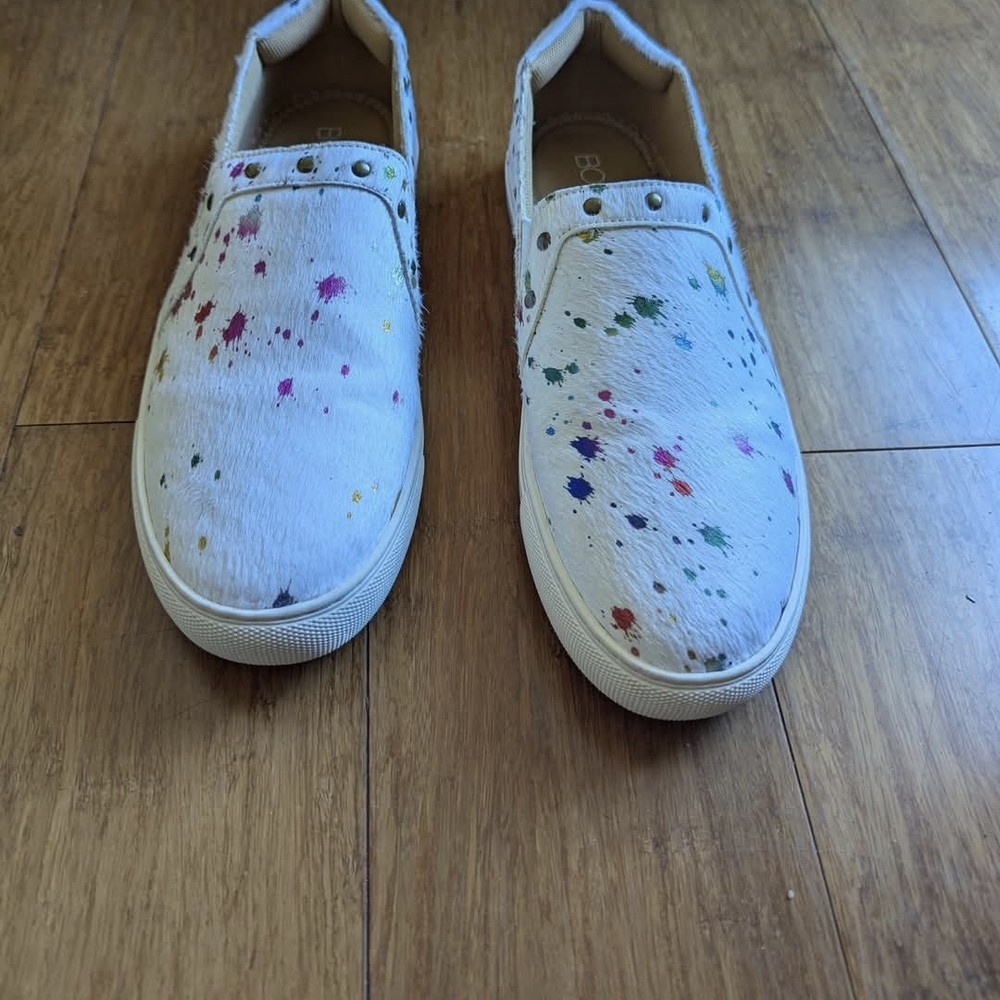 Colorful Splatter Slip-On Sneakers